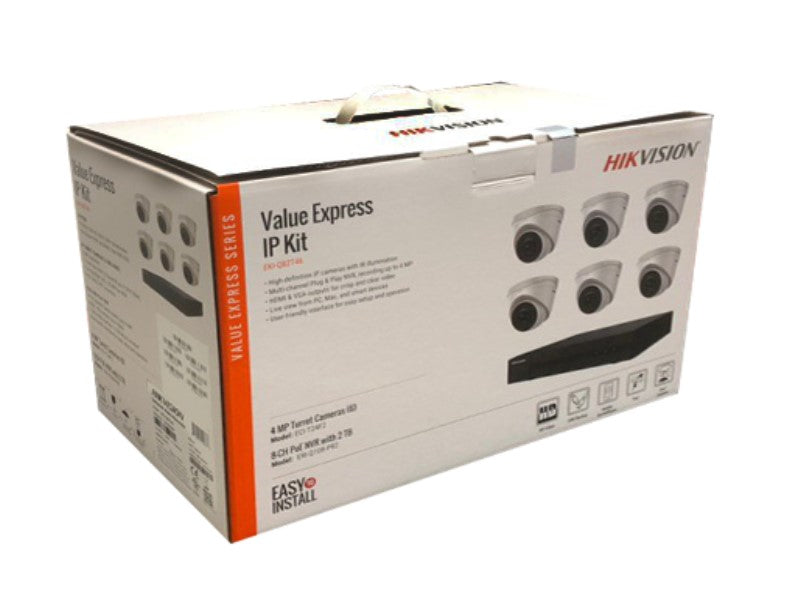 Hikvision EKIK82T46 8Channel 8MP PoE NVR with 2TB HDD & 6 4MP Night