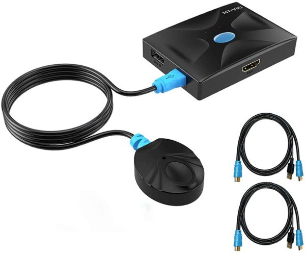HDMI 1.4 KVM SWITCH 2PORT USB w/Cables & Remote – Modcom