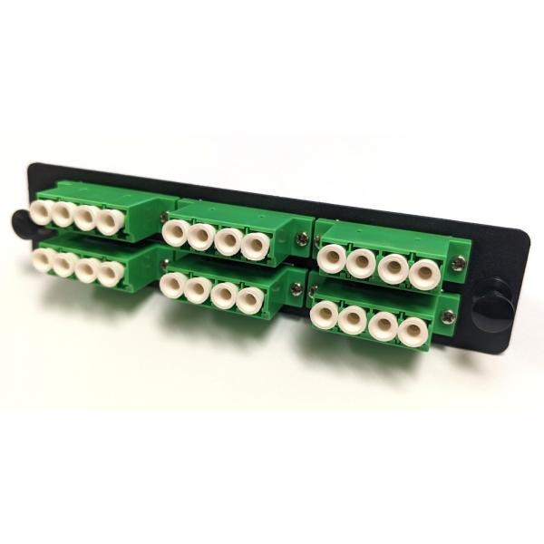 LC/APC Adapter Panel, 6 Ports - Loaded With 6 LC/APC Quad Single Mode ...