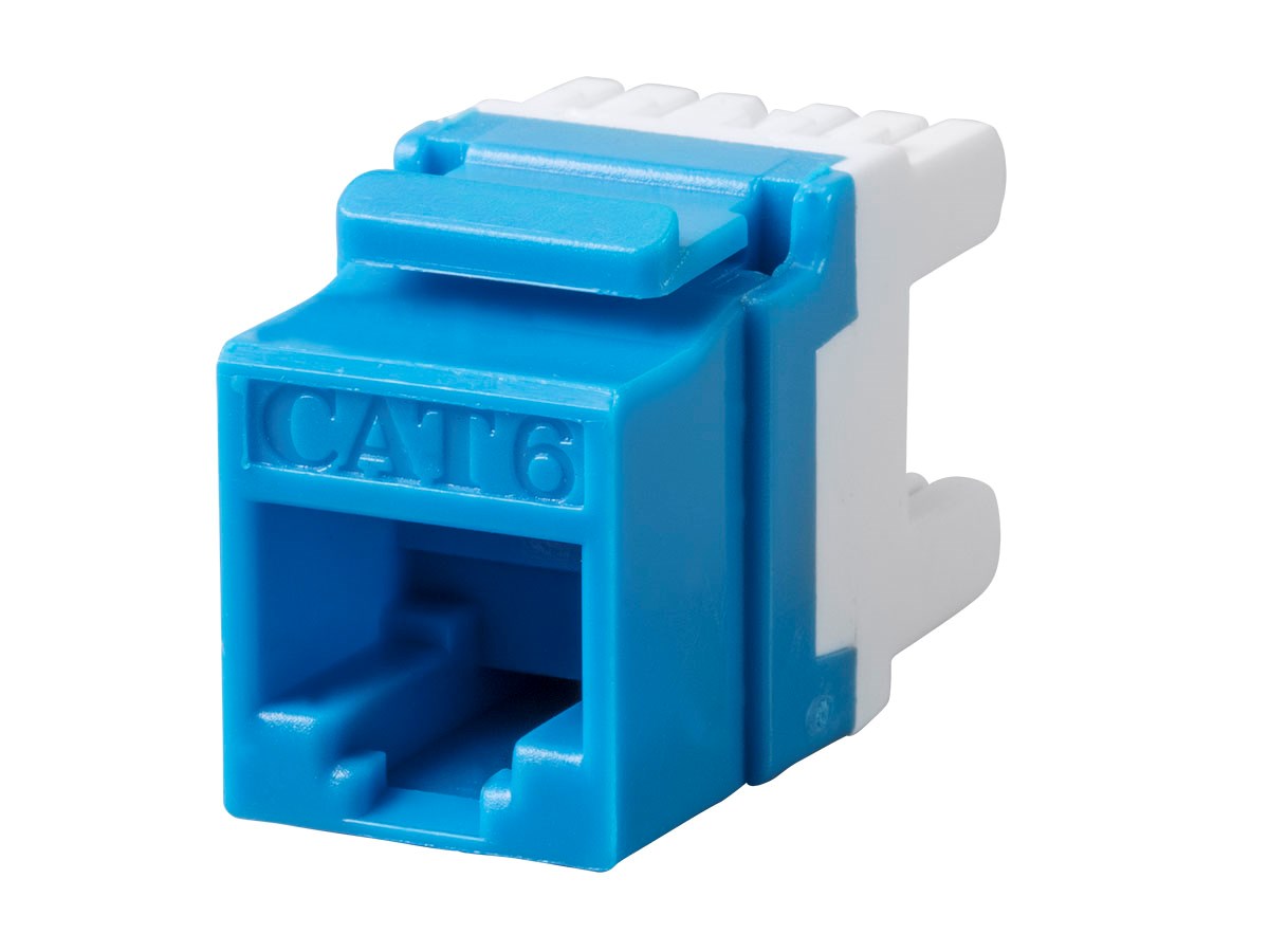 Trident Modcom 1 CAT6 CABLE KEYSTONE 180 DEGREE BLUE – Modcom