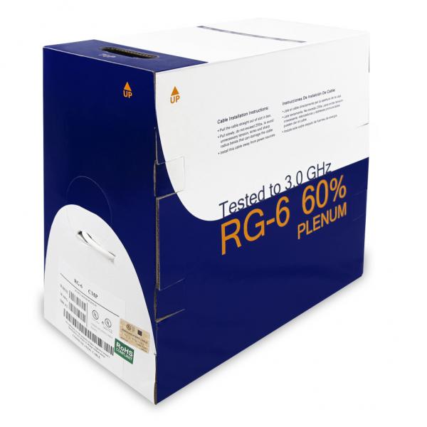 1000' 18AWG Plenum (CMP Rated) RG6 Cable – Modcom